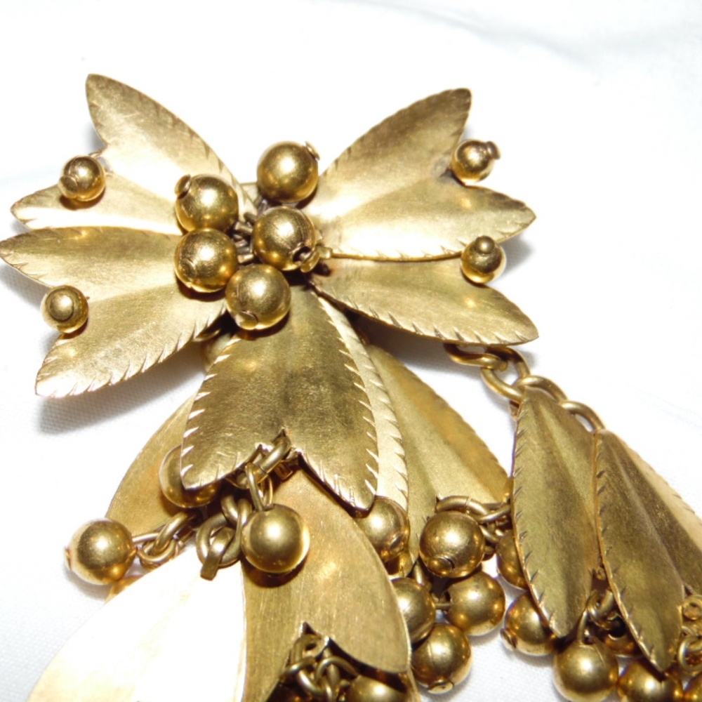 1920's-30 Unsigned Miriam Haskell Hand Wired Gold… - image 4